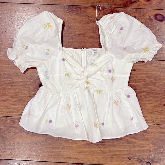 English Factory Floral Ruffle Top - Size M - Picture 5 of 7